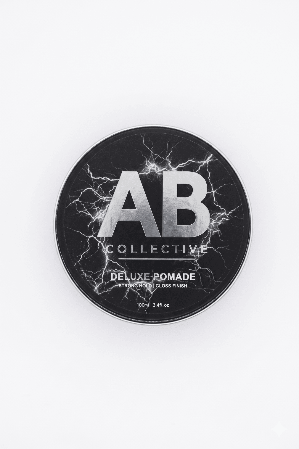 AB Collective Deluxe Pomade tin — strong hold, gloss finish, 100ml