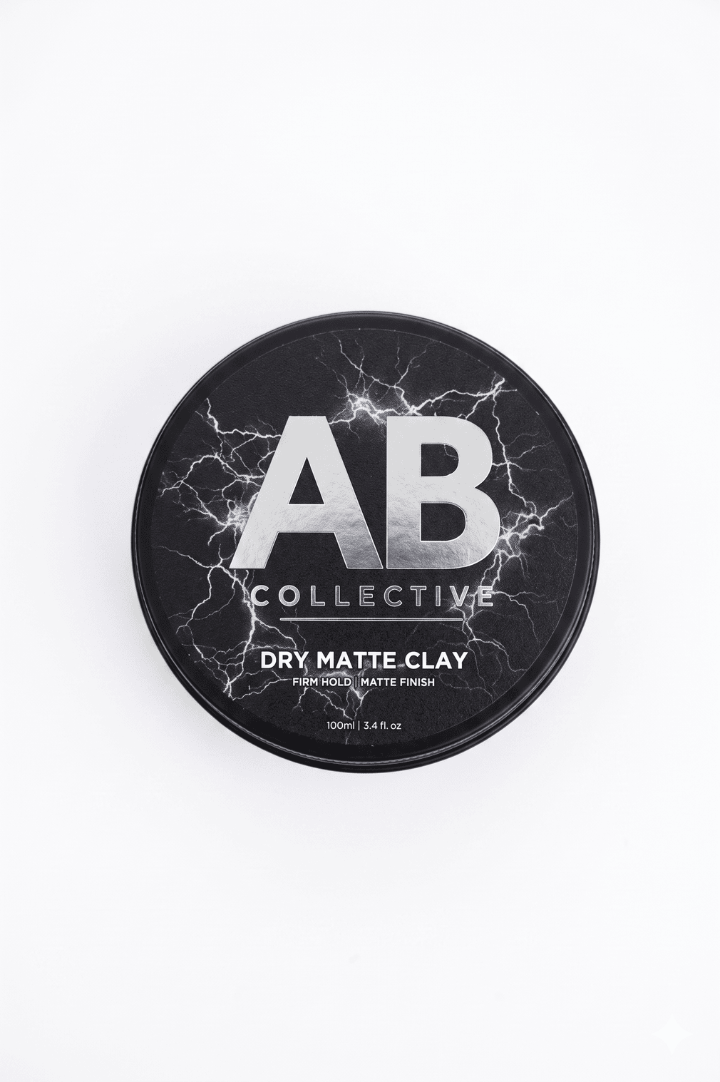 AB Collective Dry Matte Clay tin — firm hold, matte finish, 100ml