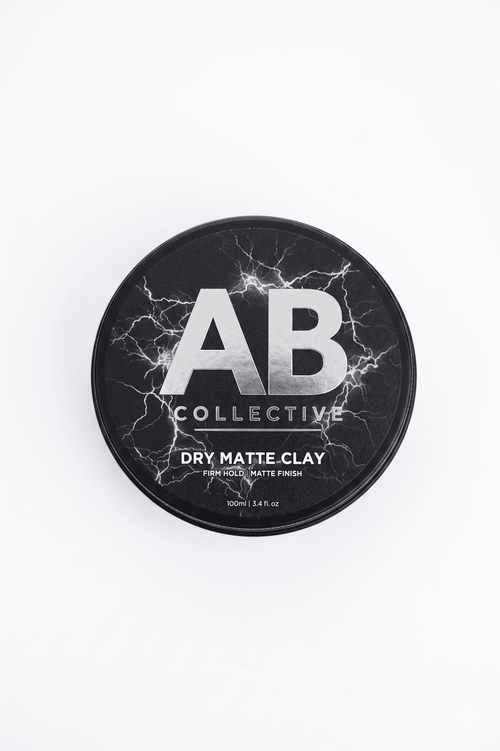 AB Collective Dry Matte Clay tin — firm hold, matte finish, 100ml